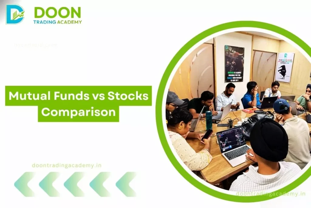 image of mutual funds vs stock market with same overlay text