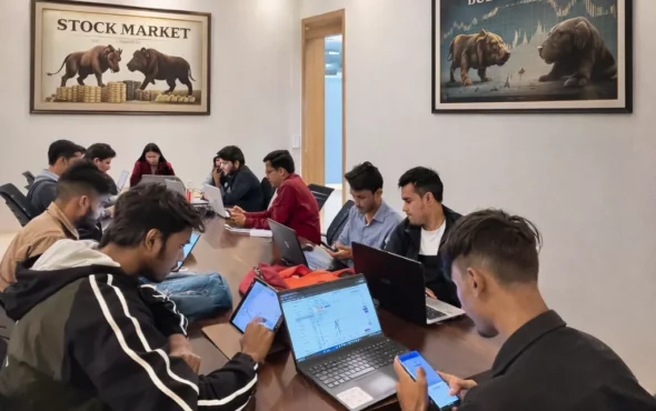 doon trading academy students sitting