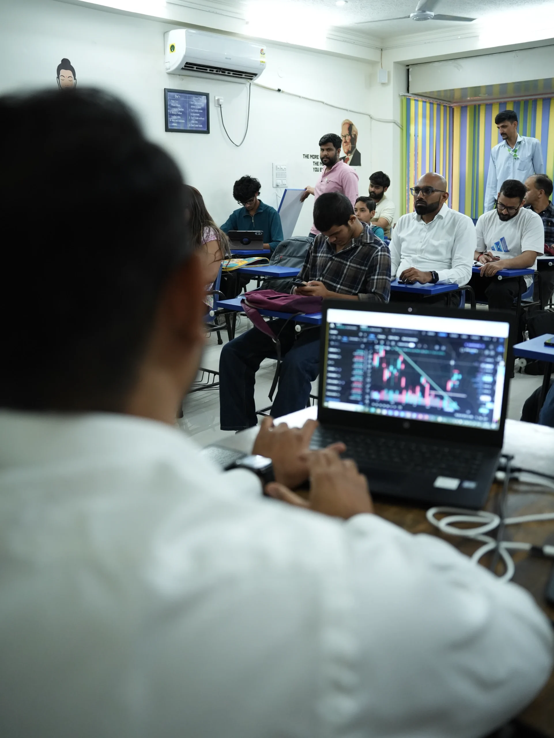Students during a session at the Doon Trading Academy Dehradun campus